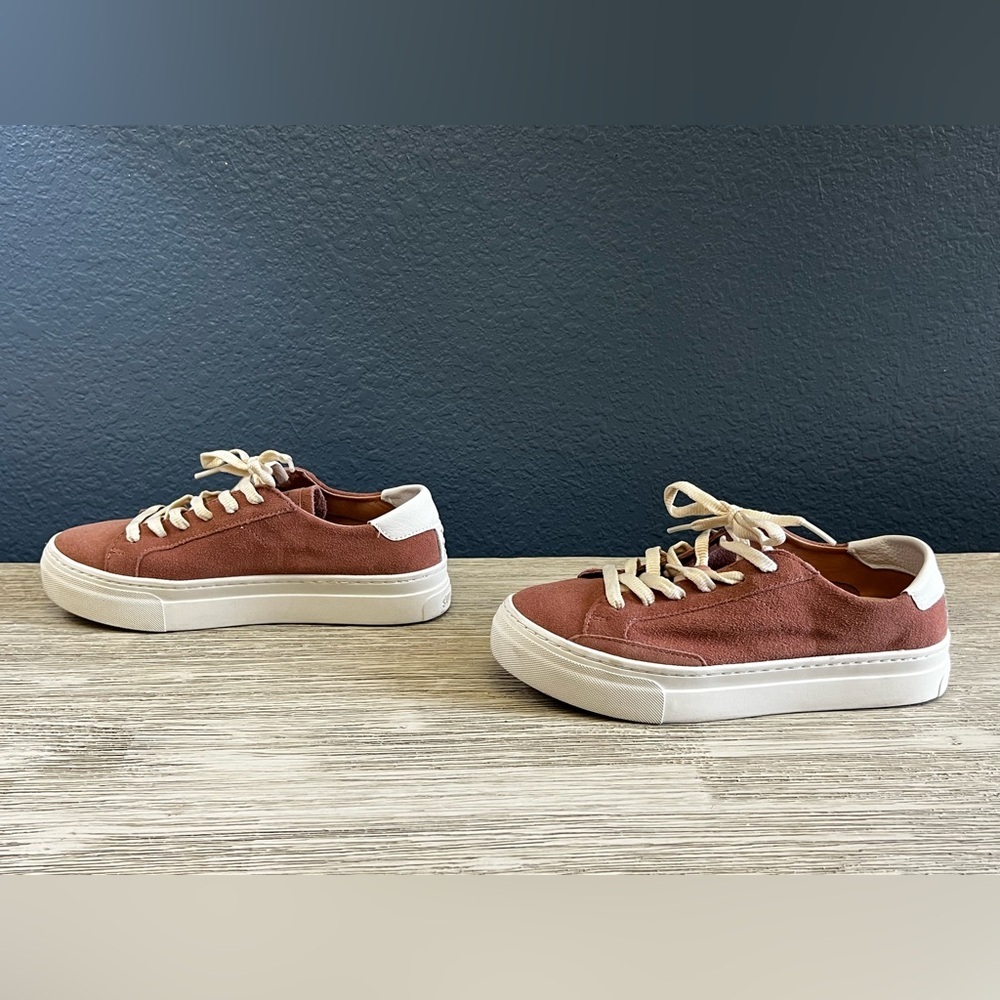 LIKE NEW!!! Soludos Ibiza Dusty Rose Leather Working Group Sneakers